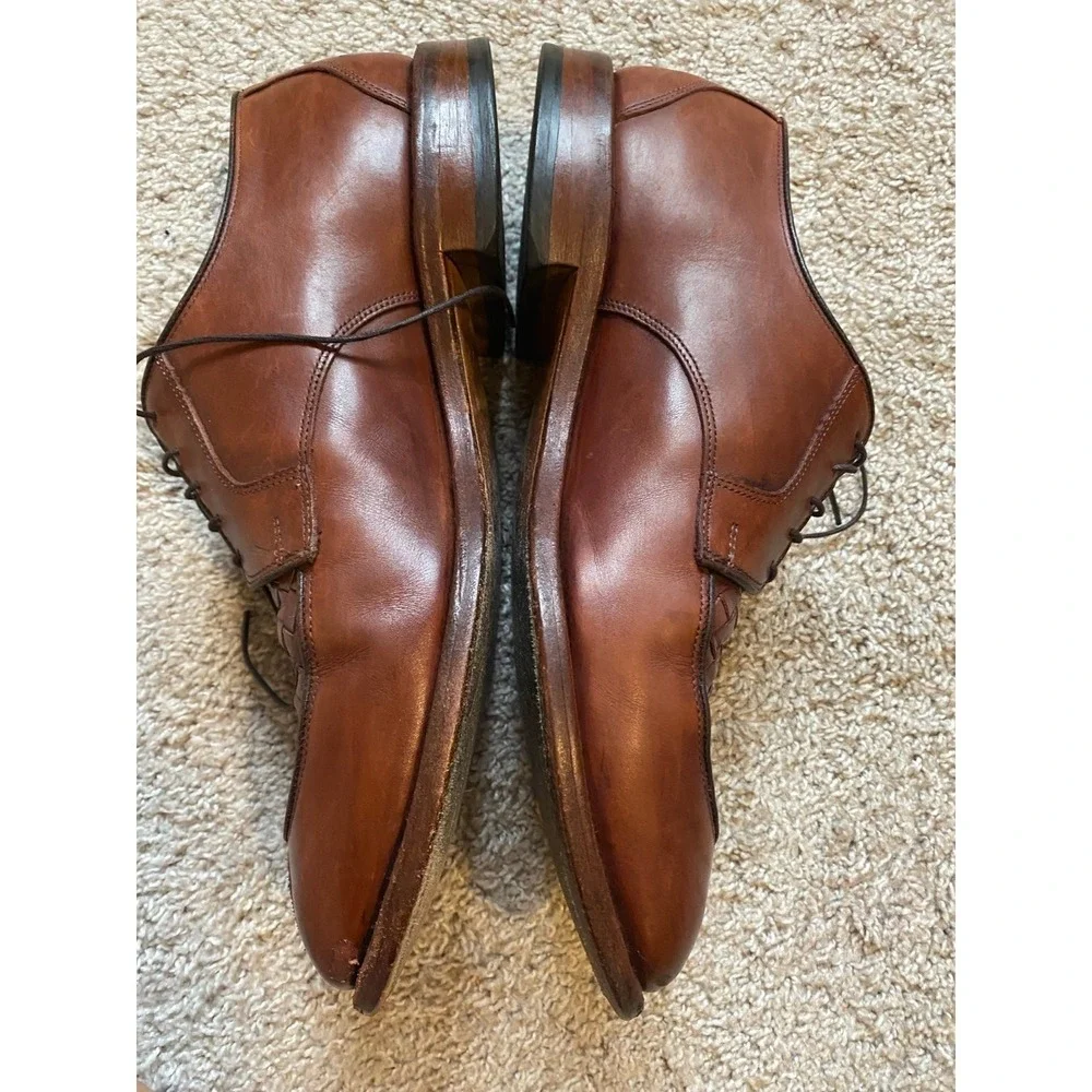 Allen Edmonds Shoes Hersey Men Leather Braided Weave 10.5 Career Event sku2